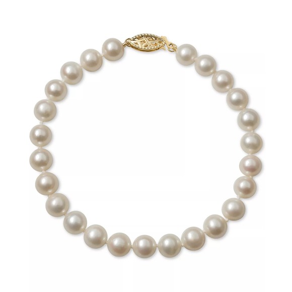 Macy's Jewelry - Belle de Mer Cultured Freshwater Pearl Bracelet – 14K Gold